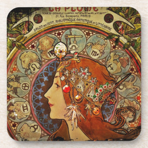 Zodiak Woman von Mucha Getränkeuntersetzer