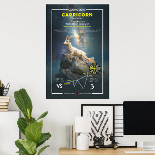 Zodiaka-Zeichen von Capricorn Poster