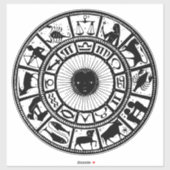 Zodiakarohr Aufkleber (Blatt)