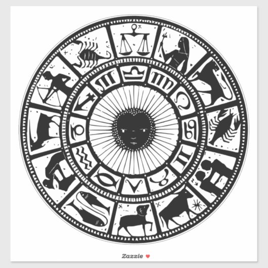 Zodiakarohr Aufkleber (Blatt)