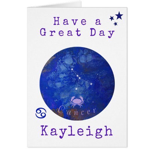 Zodiakarzinom, Horoskop Geburtskarte (Vorne)