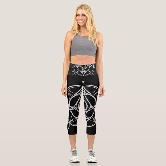 Zodiakdesign Capri Leggings (Vorderseite)