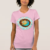 Zodiakische Symbole mit Sun Moon Doodles T-Shirt (Vorderseite)