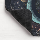 Zodiakzeichen Gold und Schwarz Mousepad (Ecke)