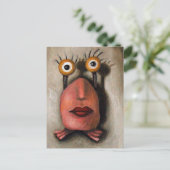 Zoe 1 kleine Alien Postkarte (Stehend Vorderseite)
