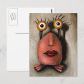 Zoe 1 kleine Alien Postkarte (Vorne/Hinten)