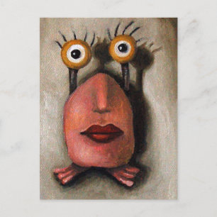 Zoe 1 kleine Alien Postkarte