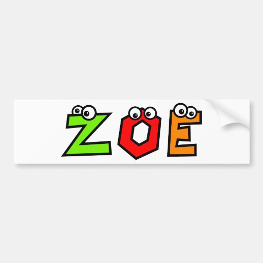 Zoe Autoaufkleber (Vorne)