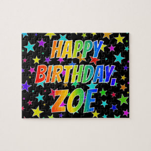 "ZOE" First Name, Fun "HAPPY BIRTHDAY" Puzzle
