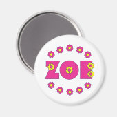 Zoe Flores Pink Magnet (Vorderseite/Rückseite)