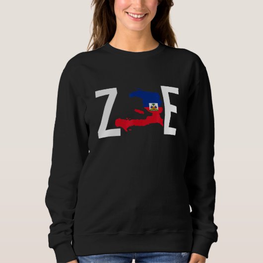 Zoe Life Lips Haitian Pride Perfect Haiti Flaggent Sweatshirt (Vorderseite)