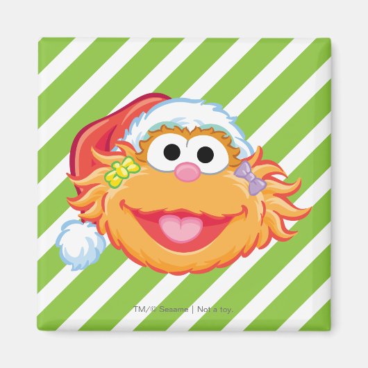 Zoe mit Weihnachtsmannmütze Magnet (Vorne)