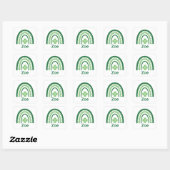 Zoe Name Clover Boho Regenbogen Quadratischer Aufkleber (Blatt)