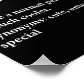 Zoe Namensdefinition Lustig D Poster (Ecke)