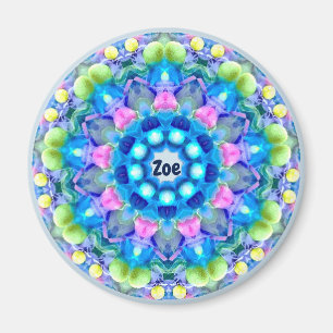 ZOE ~ Personalisiertes Ostermuster Fraktal ~ Magnet