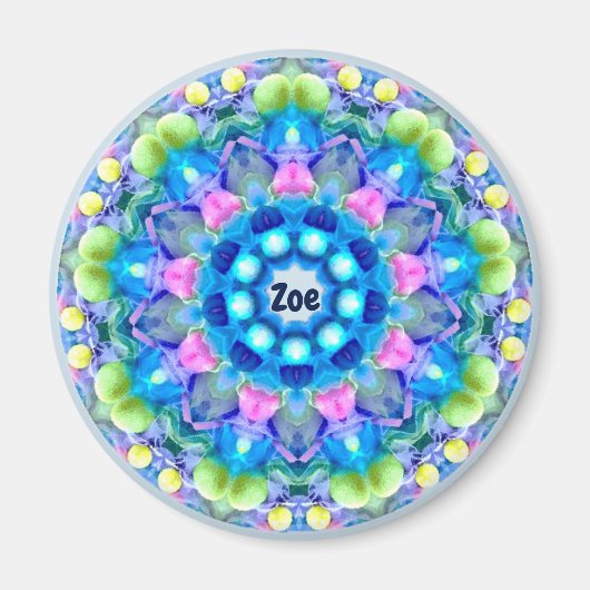 ZOE ~ Personalisiertes Ostermuster Fraktal ~ Magnet (Vorne)
