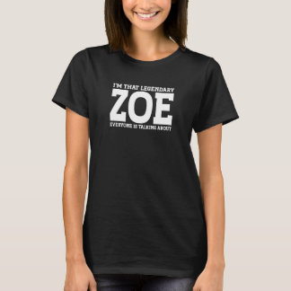 Zoe Persönlicher Name Frauen Girl Funny Zoe Premiu T-Shirt
