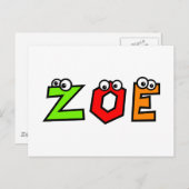Zoe Postkarte (Vorne/Hinten)
