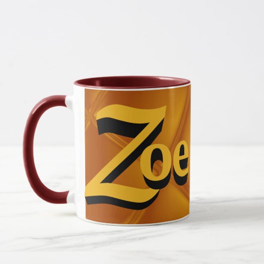 Zoebedeutungs-und -namen-Ursprungs-Tasse Tasse (Links)