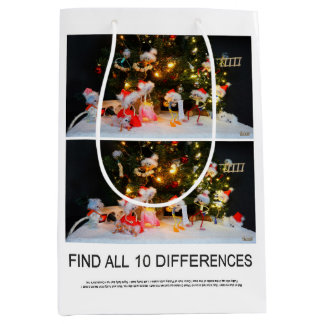 Zoek de 10 verschillen zoekplaatje van de Fubby's. Mittlere Geschenktüte