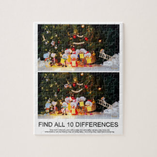 Zoekplaatje van 10 verschillen van de Kerstfubby's Puzzle