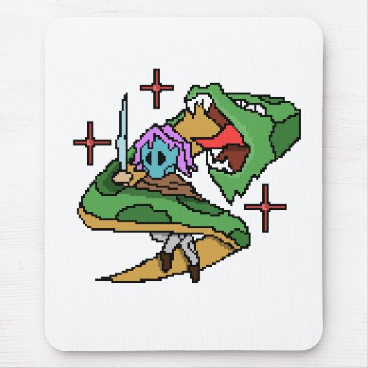 Zoe's Dschungel Clash - Pixel Hero gegen Riesensch Mousepad (Vorne)