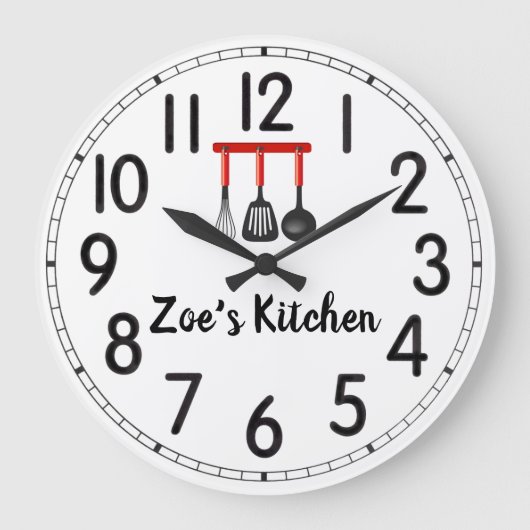 Zoe's Kitchen Large Clock Große Wanduhr (Vorderseite)