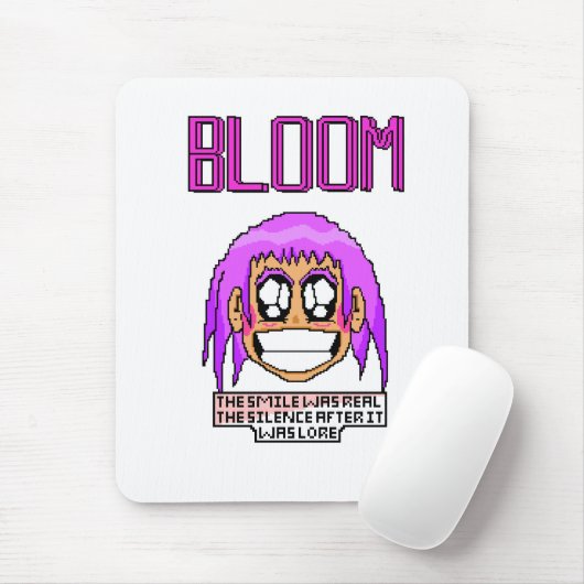 Zoe's Smile - Handgearbeitete Pixel-Art von Emotio Mousepad (Mit Mouse)