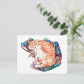Zoe's Winter Nickerchen Postkarte (Stehend Vorderseite)