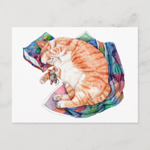Zoe's Winter Nickerchen Postkarte