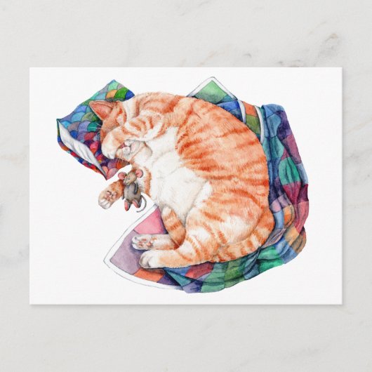 Zoe's Winter Nickerchen Postkarte (Vorderseite)