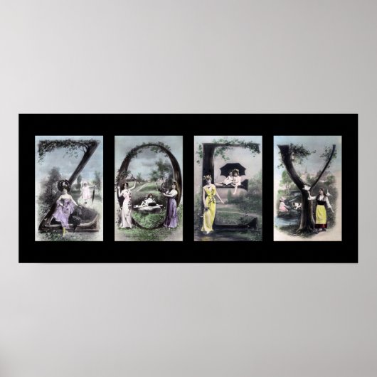 ZOEY Alphabet Letter Name Art Poster (Vorne)