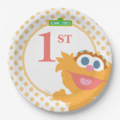 Zoey Baby Birthday Pappteller (Vorderseite)