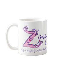 Zoey dekorative Z Monogramm-Tasse Namensbedeutung