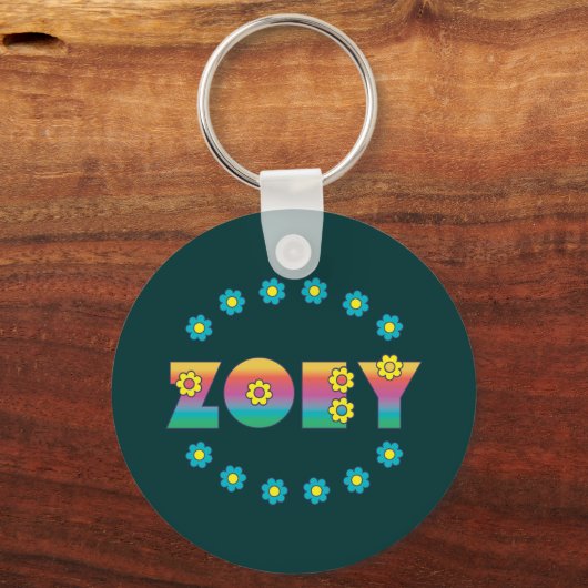 Zoey Flores Rainbow Schlüsselanhänger (Vorderseite)