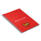 Zoey Heart Red Notizblock (Rechte Seite)