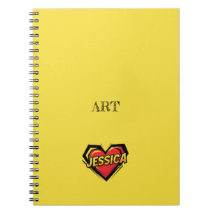 Zoey Jessica Yellow Notizblock