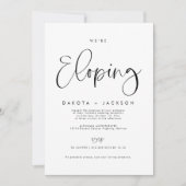 ZOEY Modern Elopement Wedding Invitation Einladung (Vorderseite)