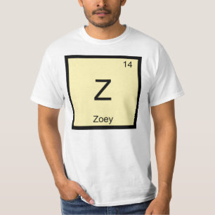 Zoey Name Chemistry Element Periodische Tabelle T-Shirt