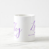 Zoey name meaning monogram Z purple Kaffeetasse (Mittel)