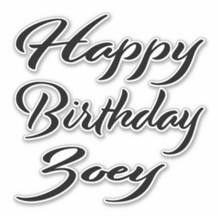Zoey Name Vorname black Sticker Geburtstag