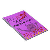 Zoey’s Awesome Diary – Funny Purple Demon Notebook Notizblock (Rechte Seite)