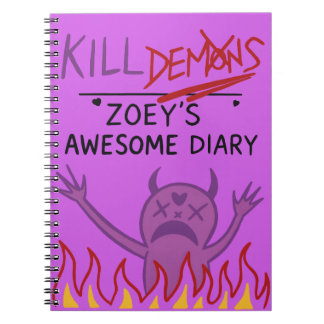 Zoey’s Awesome Diary – Funny Purple Demon Notebook Notizblock