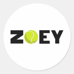 Zoey Tennis Runder Aufkleber