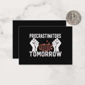 Zögerer vereinen sich morgen mitteilungskarte (Vorderseite/Rückseite Beispiel)