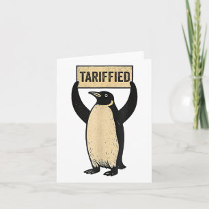 Zögerlich verschobener Pinguin Politischer Humor Karte