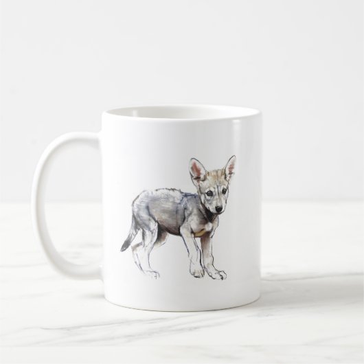Zögernarabischer Wolf-Welpe 2009 Kaffeetasse (Links)