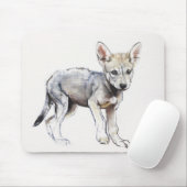 Zögernarabischer Wolf-Welpe 2009 Mousepad (Mit Mouse)