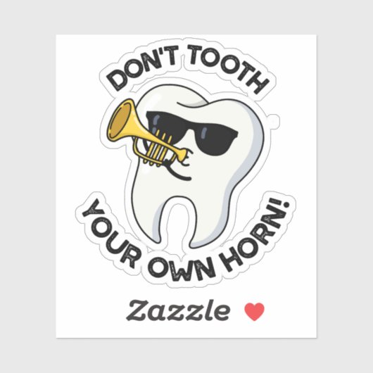 Zögert eure eigenen Horn-Funny-Zahnstocher nicht a Aufkleber (Blatt)