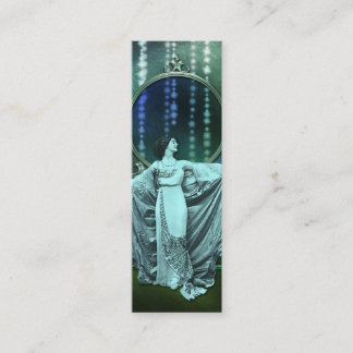 Zohara: Kunst-Deko-Frau im Aqua u. im Grün Mini Visitenkarte